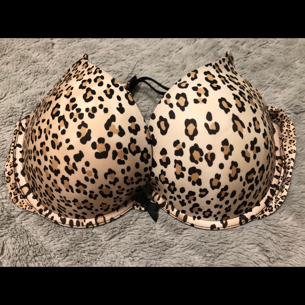 VS Leopard Print Push Ip Bra